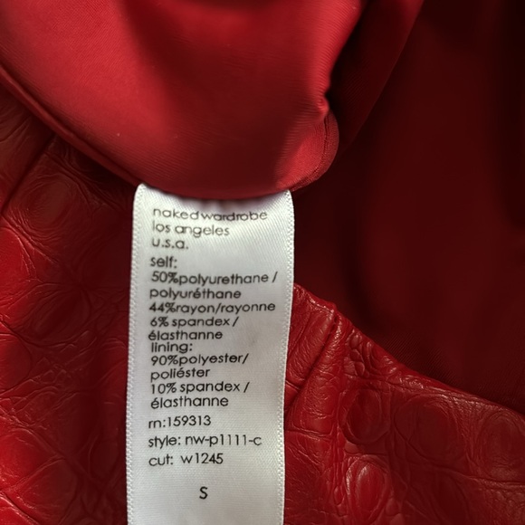 Naked Wardrobe - Oh So Tight Crocodile Faux Leather Leggings- Sz: SMALL - Picture 6 of 6